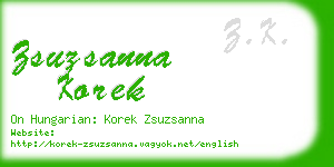 zsuzsanna korek business card
